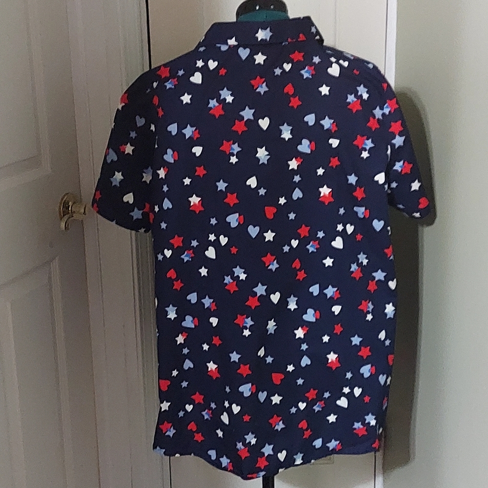 Woman Within Red, White & Blue Shirt - Picture 3 of 12
